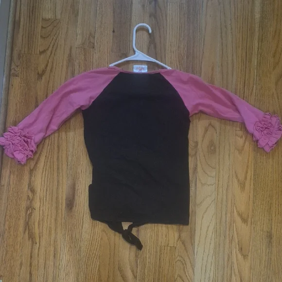 Pink and Black Long Sleeve Kids Tee - Picture 5 of 5